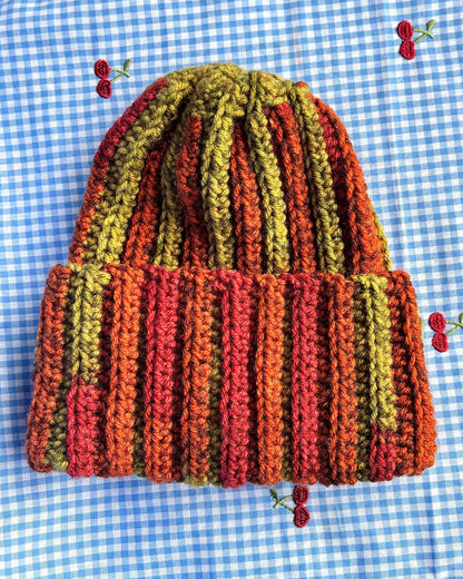 Moody Skies - Ribbed Beanie katnaps and crafts