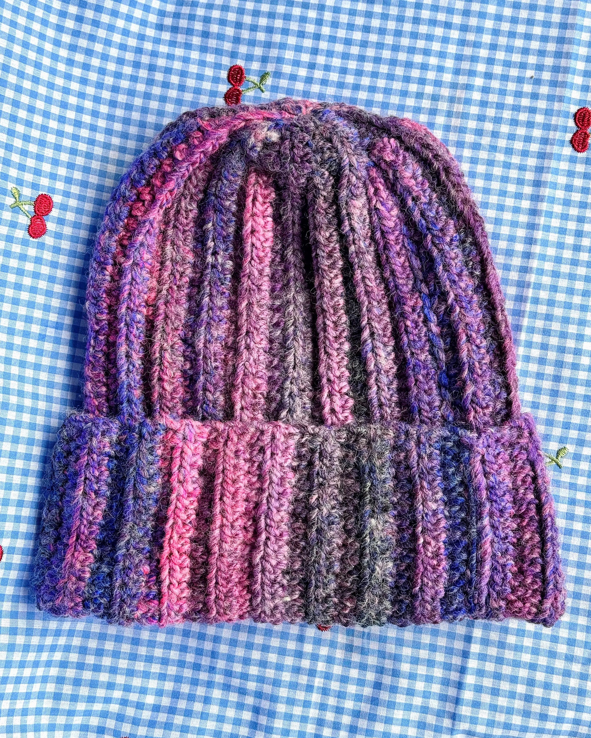 Moody Skies - Ribbed Beanie katnaps and crafts